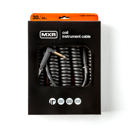 MXR MXR COILED INSTRUMENT CABLE - RIGHT / STRAIGHT 30 FT - DCICB30R