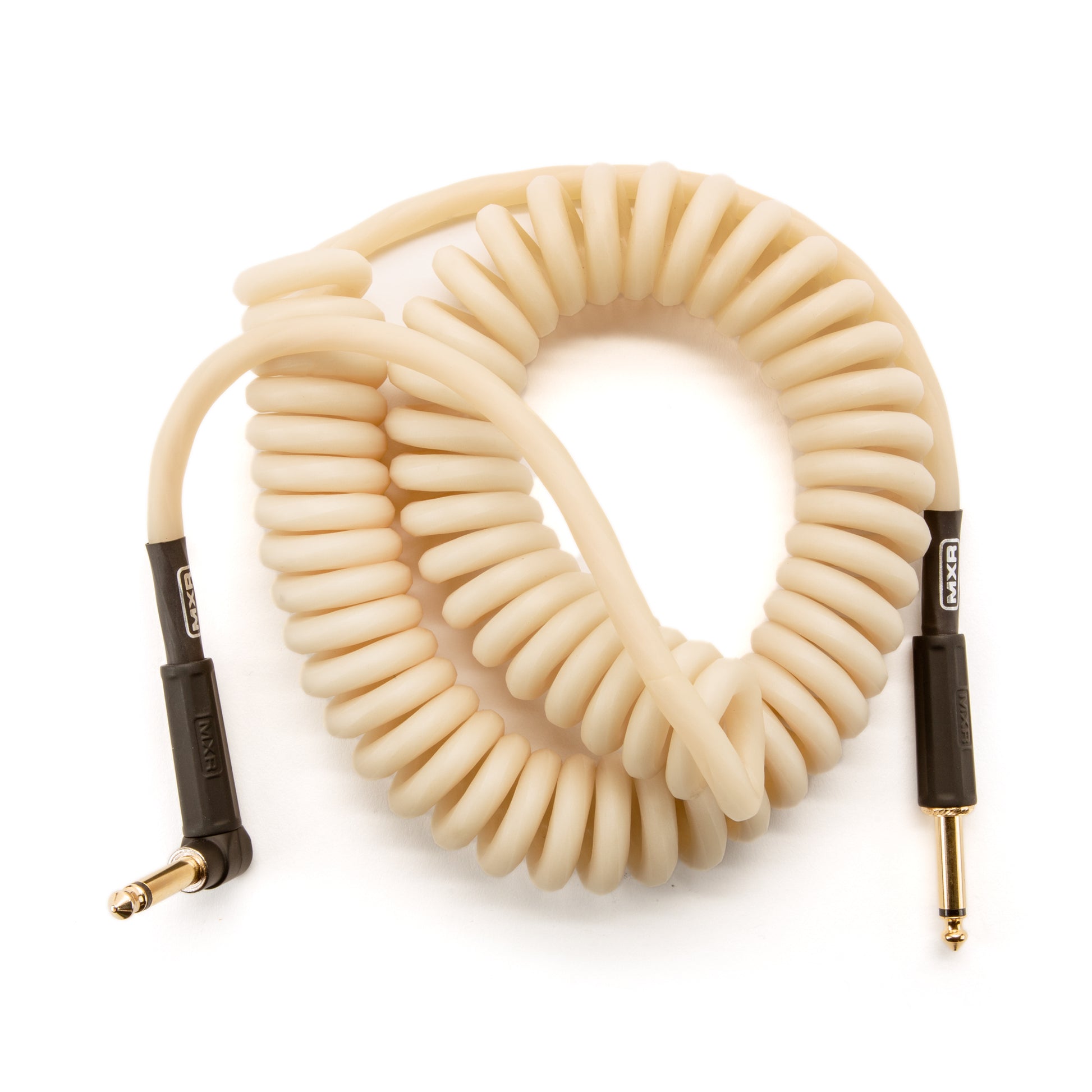 MXR MXR COILED GLOW INSTRUMENT CABLE - RIGHT / STRAIGHT 15 FT - DCICG15R
