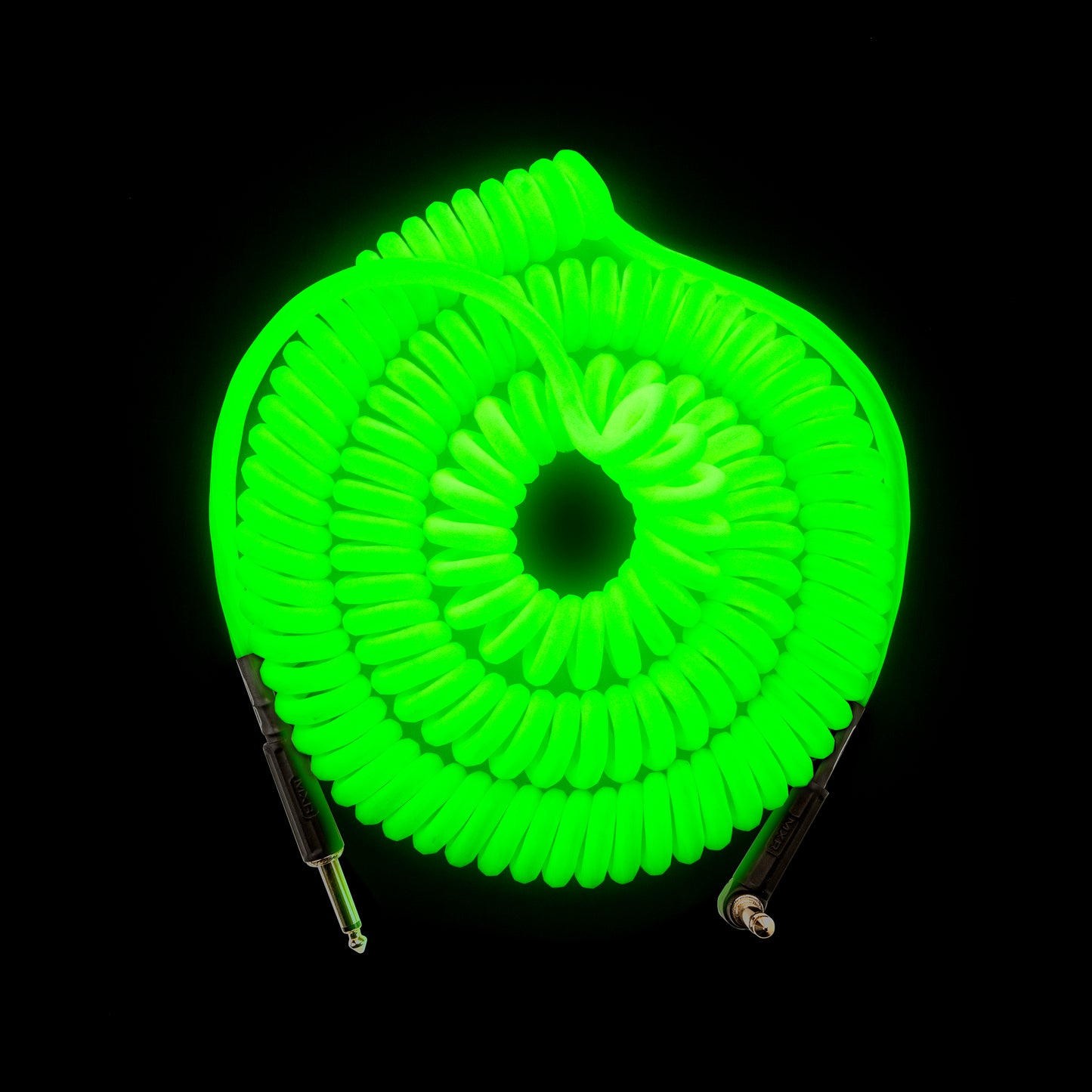 MXR MXR COILED GLOW INSTRUMENT CABLE - RIGHT / STRAIGHT 30 FT - DCICG30R