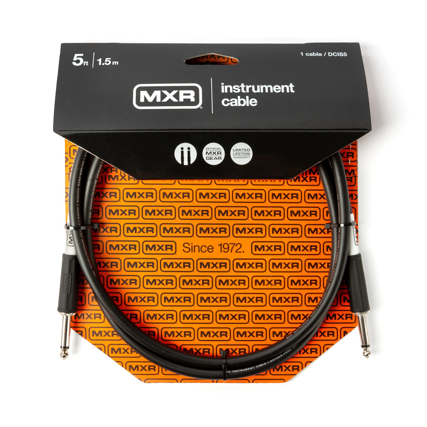Cry Baby MXR STANDARD INSTRUMENT CABLE - STRAIGHT / STRAIGHT 05 FT - DCIS05