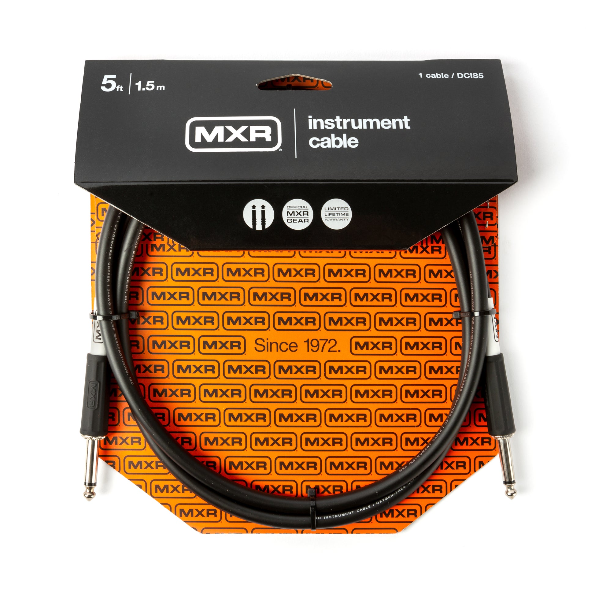 Cry Baby MXR STANDARD INSTRUMENT CABLE - STRAIGHT / STRAIGHT 05 FT - DCIS05