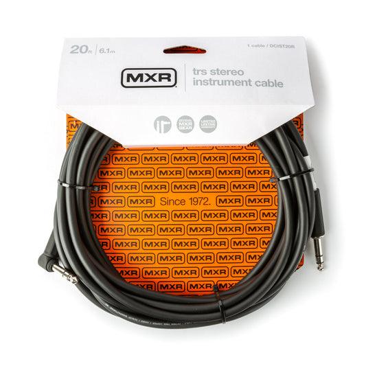 MXR MXR TRS STEREO INSTRUMENT CABLE STRAIGHT/RIGHT - 20 FOOT - DCIST20R
