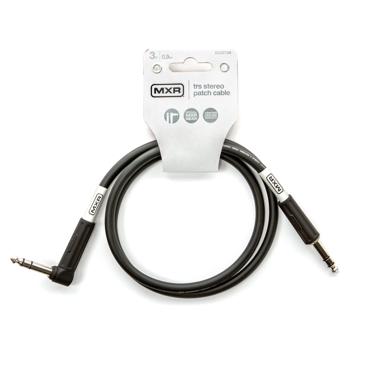 MXR MXR TRS STEREO PATCH CABLE RIGHT/RIGHT - 03 FOOT - DCIST3R