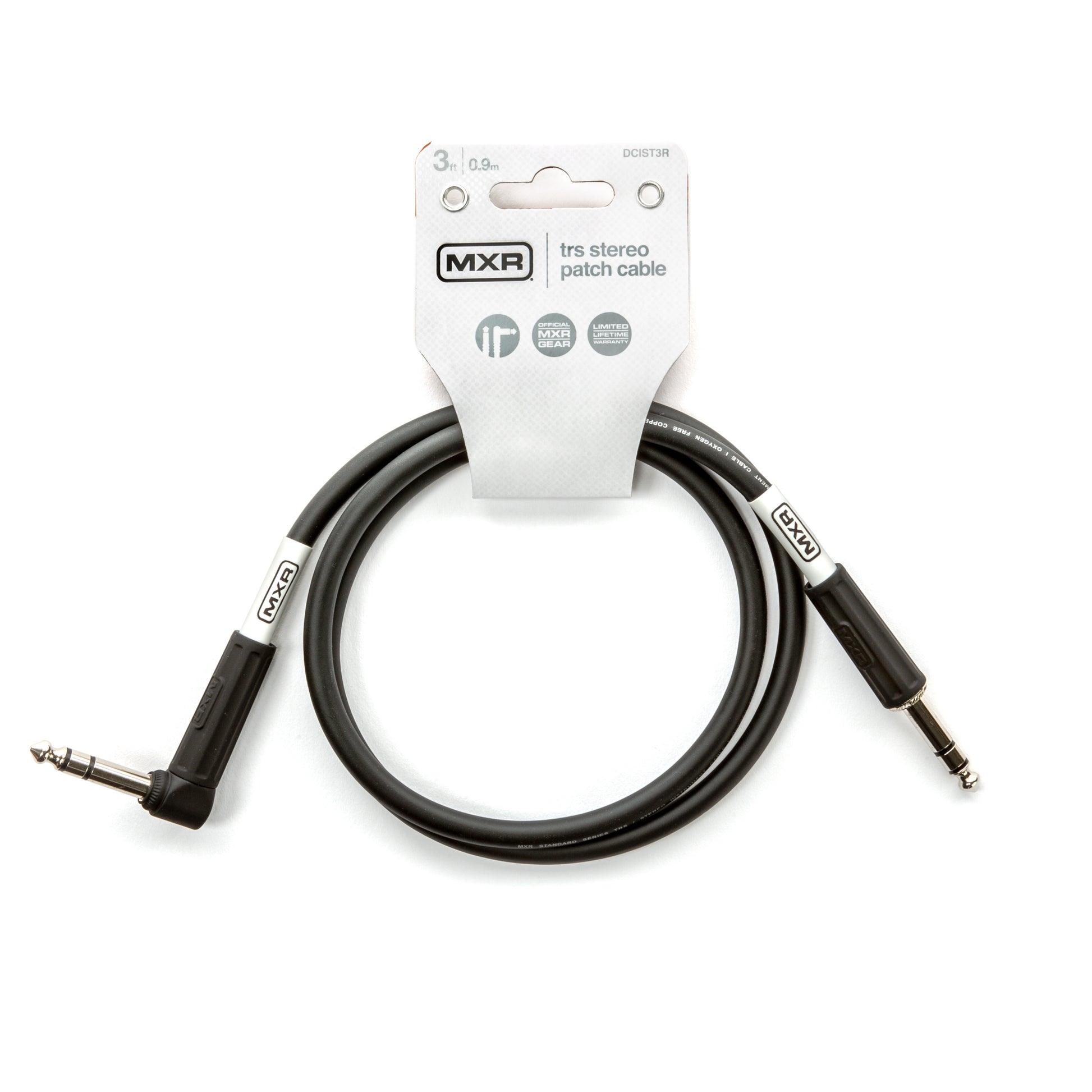 MXR MXR TRS STEREO PATCH CABLE RIGHT/RIGHT - 03 FOOT - DCIST3R