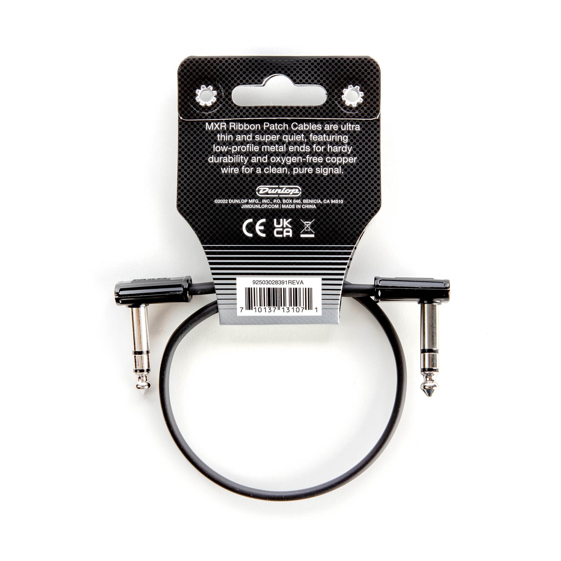 MXR MXR TRS RIBBON PATCH CABLE RIGHT/RIGHT - 01 FOOT - DCISTR1RR