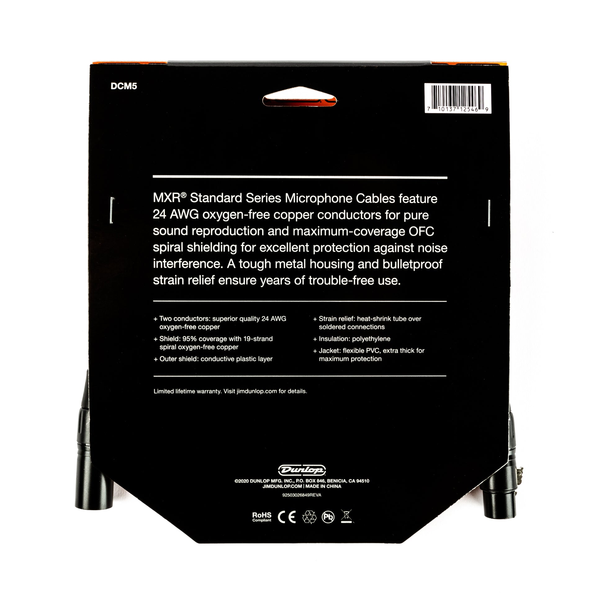MXR MXR MICROPHONE CABLE - 05 FT - DCM5