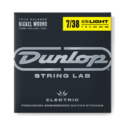 Jim Dunlop DUNLOP NICKEL WOUND ELECTRIC GUITAR 06-STRING SET - 07-38 ULTRA LIGHT - DEN0738