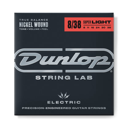 Jim Dunlop DUNLOP NICKEL WOUND ELECTRIC GUITAR 06-STRING SET - 08-38 SUPER LIGHT - DEN0838