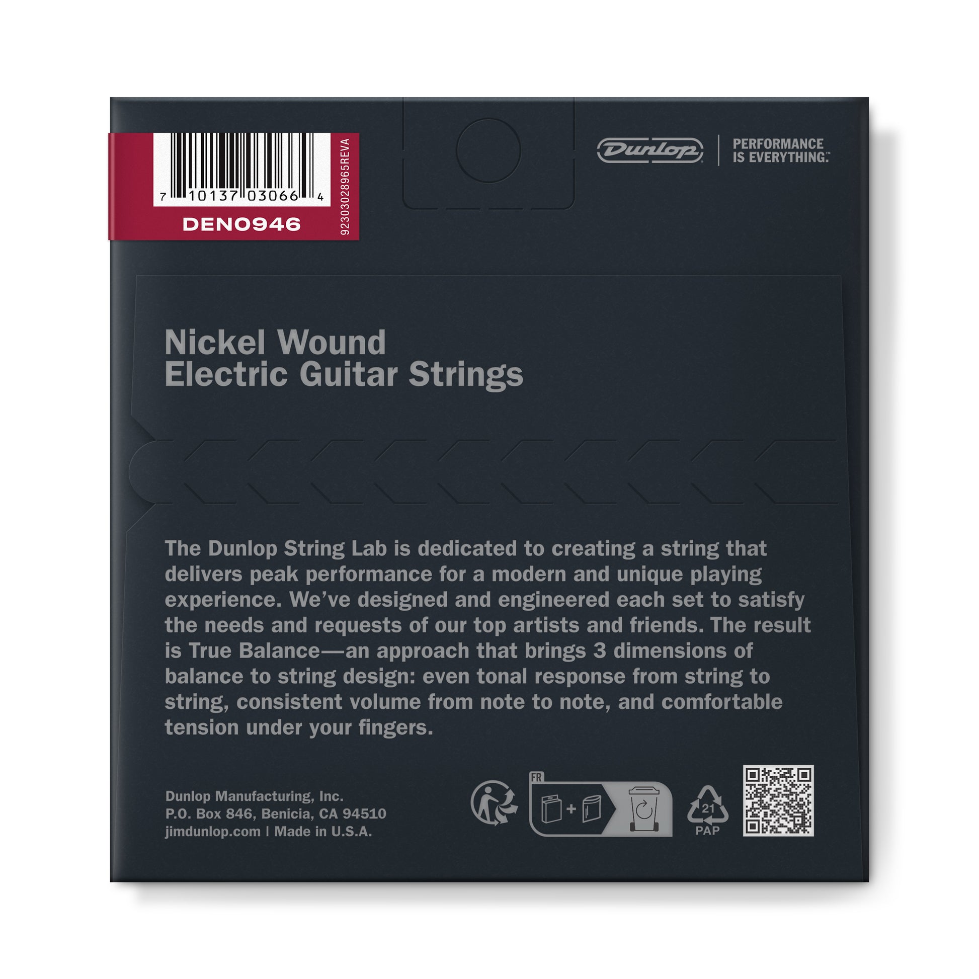 Jim Dunlop DUNLOP NICKEL WOUND ELECTRIC GUITAR 06-STRING SET - 09-46 HYBRID - DEN0946