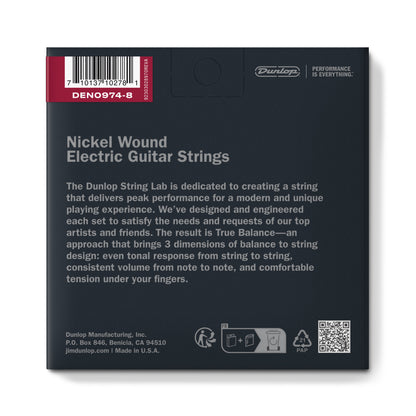 Jim Dunlop DUNLOP NICKEL WOUND ELECTRIC GUITAR 08-STRING SET - 09-74 HYBRID EXTRA LIGHT - DEN09748