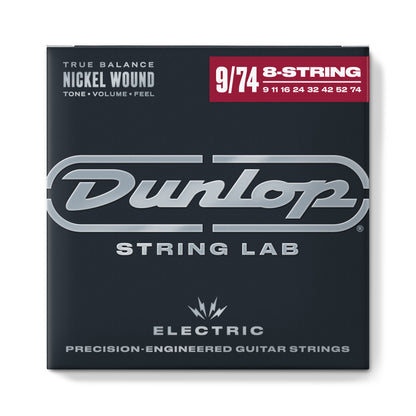 Jim Dunlop DUNLOP NICKEL WOUND ELECTRIC GUITAR 08-STRING SET - 09-74 HYBRID EXTRA LIGHT - DEN09748