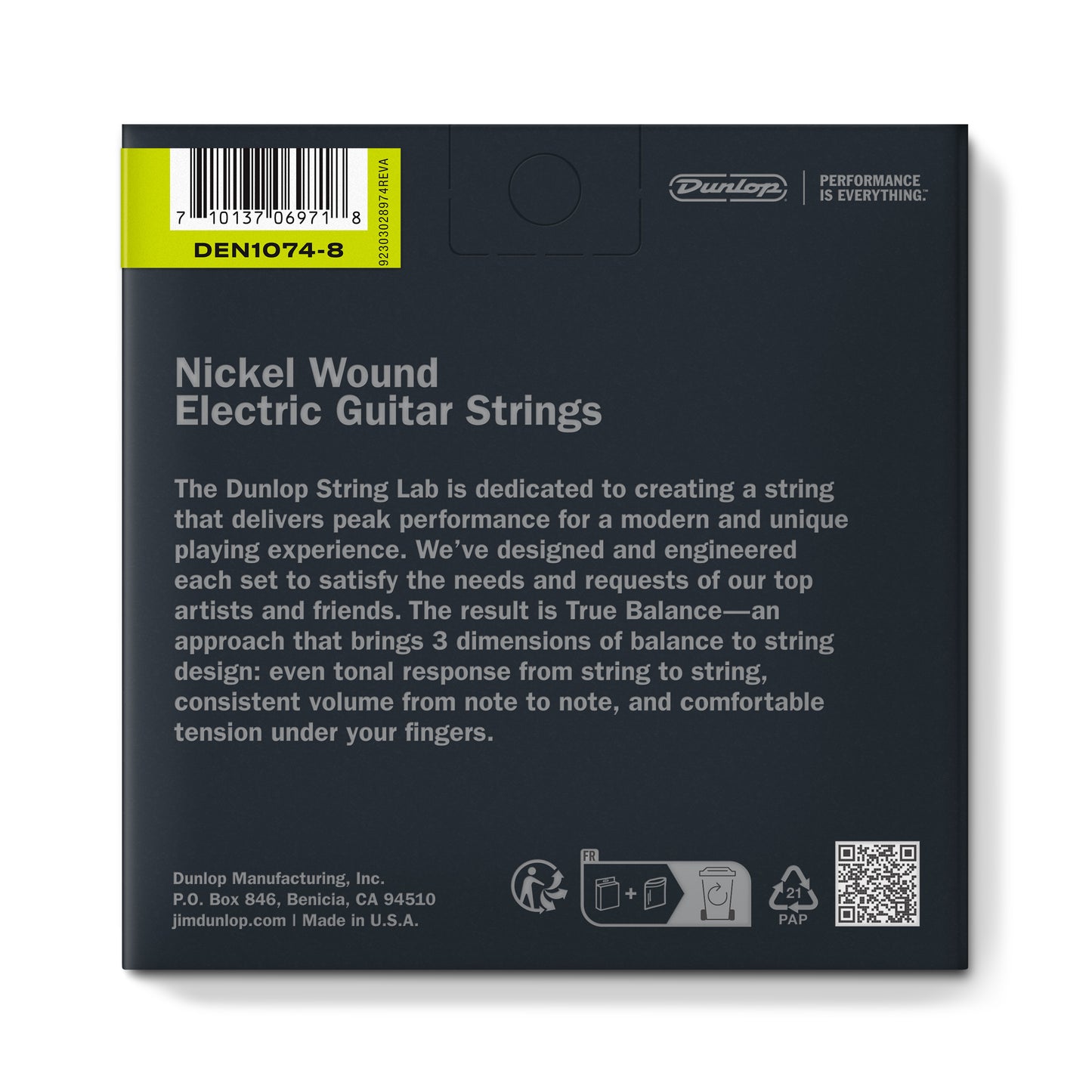 Jim Dunlop DUNLOP NICKEL WOUND ELECTRIC GUITAR 08-STRING SET - 10-74 - HYBRID EXTRA LIGHT - DEN10748