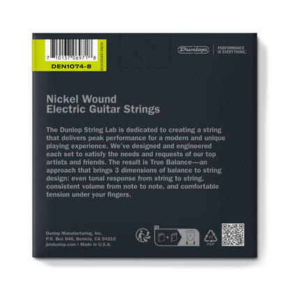 Jim Dunlop DUNLOP NICKEL WOUND ELECTRIC GUITAR 08-STRING SET - 10-74 - HYBRID EXTRA LIGHT - DEN10748