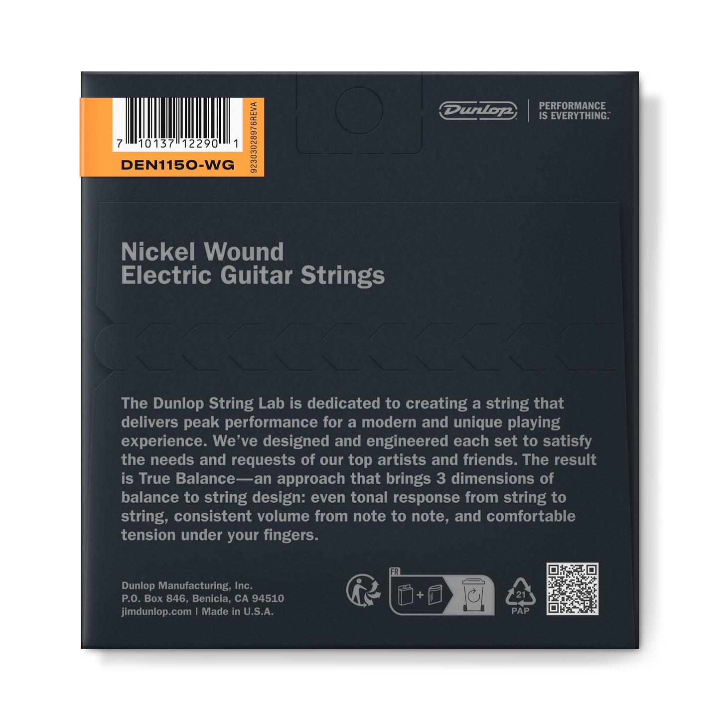 Jim Dunlop DUNLOP NICKEL WOUND ELECTRIC GUITAR 06-STRING SET - 11-50 - MEDIUM WOUND G - DEN1150WG
