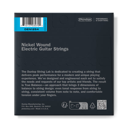 Jim Dunlop DUNLOP NICKEL WOUND ELECTRIC GUITAR 06-STRING SET - 12-54 - HEAVY W/WOUND G - DEN1254