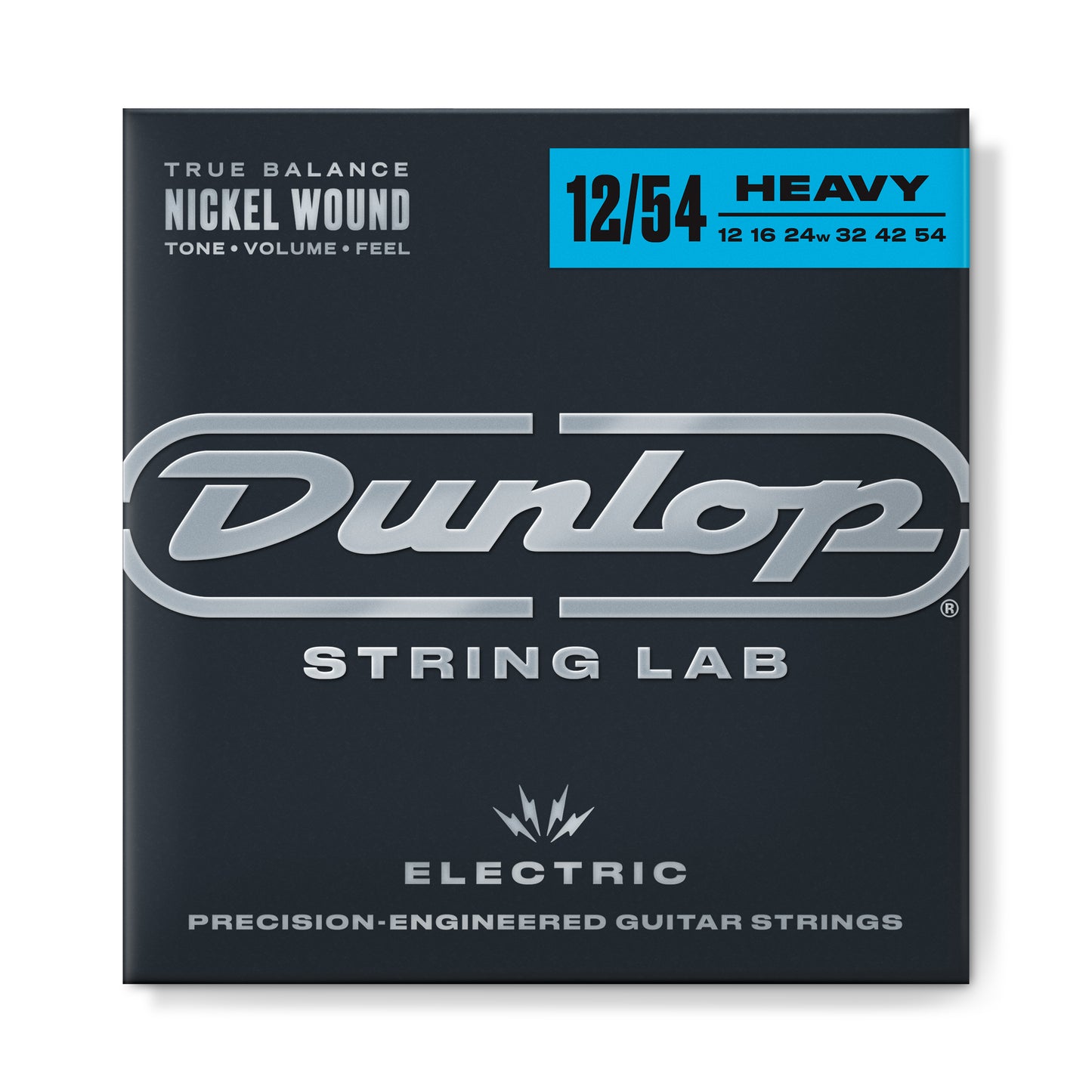 Jim Dunlop DUNLOP NICKEL WOUND ELECTRIC GUITAR 06-STRING SET - 12-54 - HEAVY W/WOUND G - DEN1254