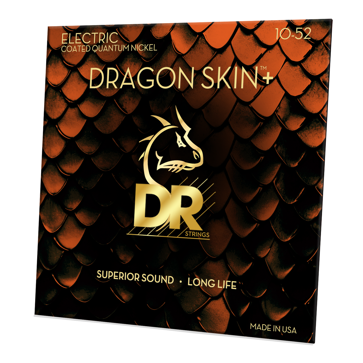 DR Strings DR DRAGON SKIN+ Accurate Core Coated Electric Guitar String Set - 10-52 Medium/Heavy DEQ-10/52