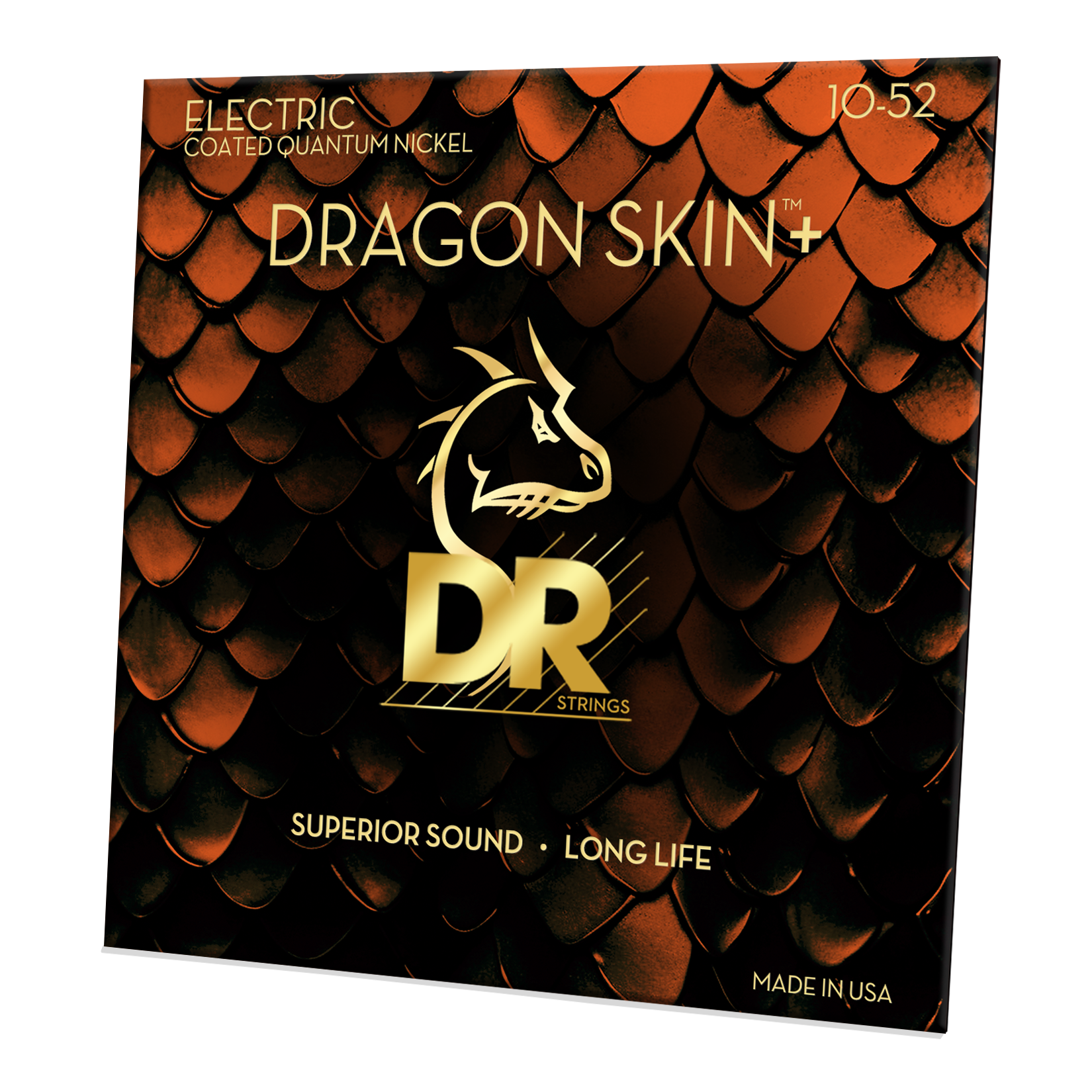 DR Strings DR DRAGON SKIN+ Accurate Core Coated Electric Guitar String Set - 10-52 Medium/Heavy DEQ-10/52