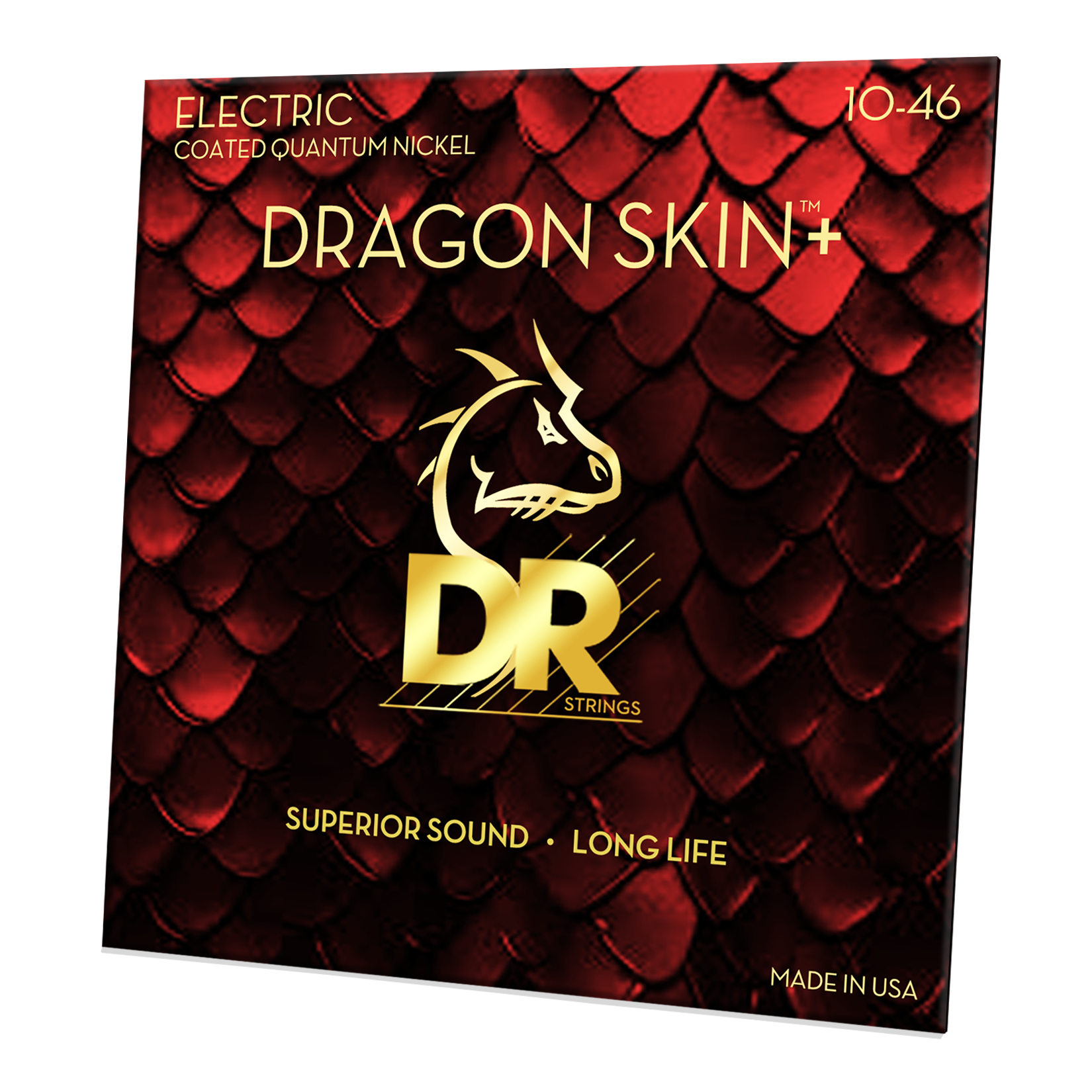 DR Strings DR DRAGON SKIN+ Accurate Core Coated Electric Guitar String Set - 10-46 Medium DEQ-10