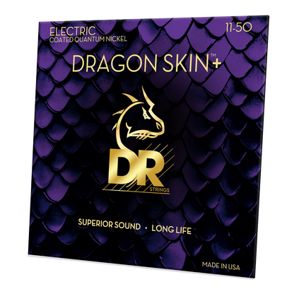 DR Strings DR DRAGON SKIN+ Accurate Core Coated Electric Guitar String Set - 11-50 Heavy DEQ-11