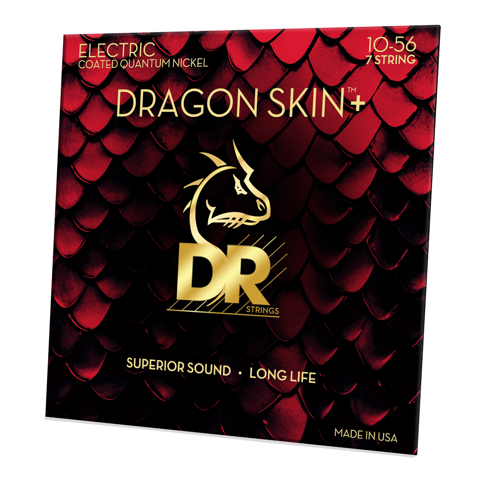DR Strings DR DRAGON SKIN+ Accurate Core Coated Electric Guitar 07-String Set - 10-56 Medium DEQ7-10