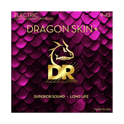 DR Strings DR DRAGON SKIN+ Accurate Core Coated Electric Guitar String Set - 09-42 Light DEQ-9