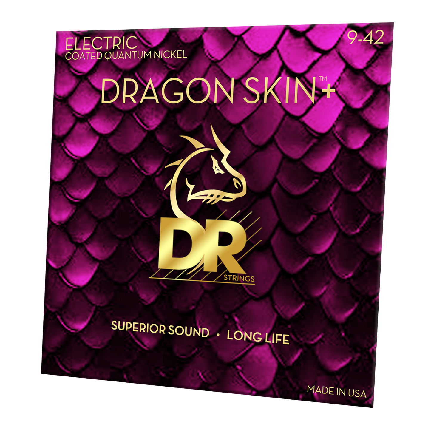 DR Strings DR DRAGON SKIN+ Accurate Core Coated Electric Guitar String Set - 09-42 Light DEQ-9