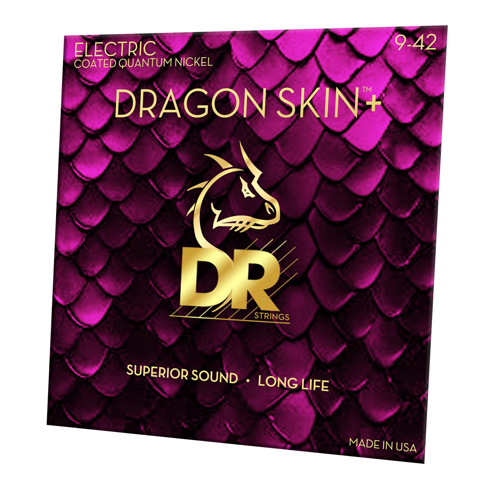 DR Strings DR DRAGON SKIN+ Accurate Core Coated Electric Guitar String Set - 09-42 Light DEQ-9