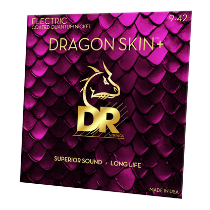 DR Strings DR DRAGON SKIN+ Accurate Core Coated Electric Guitar String Set - 09-42 Light DEQ-9