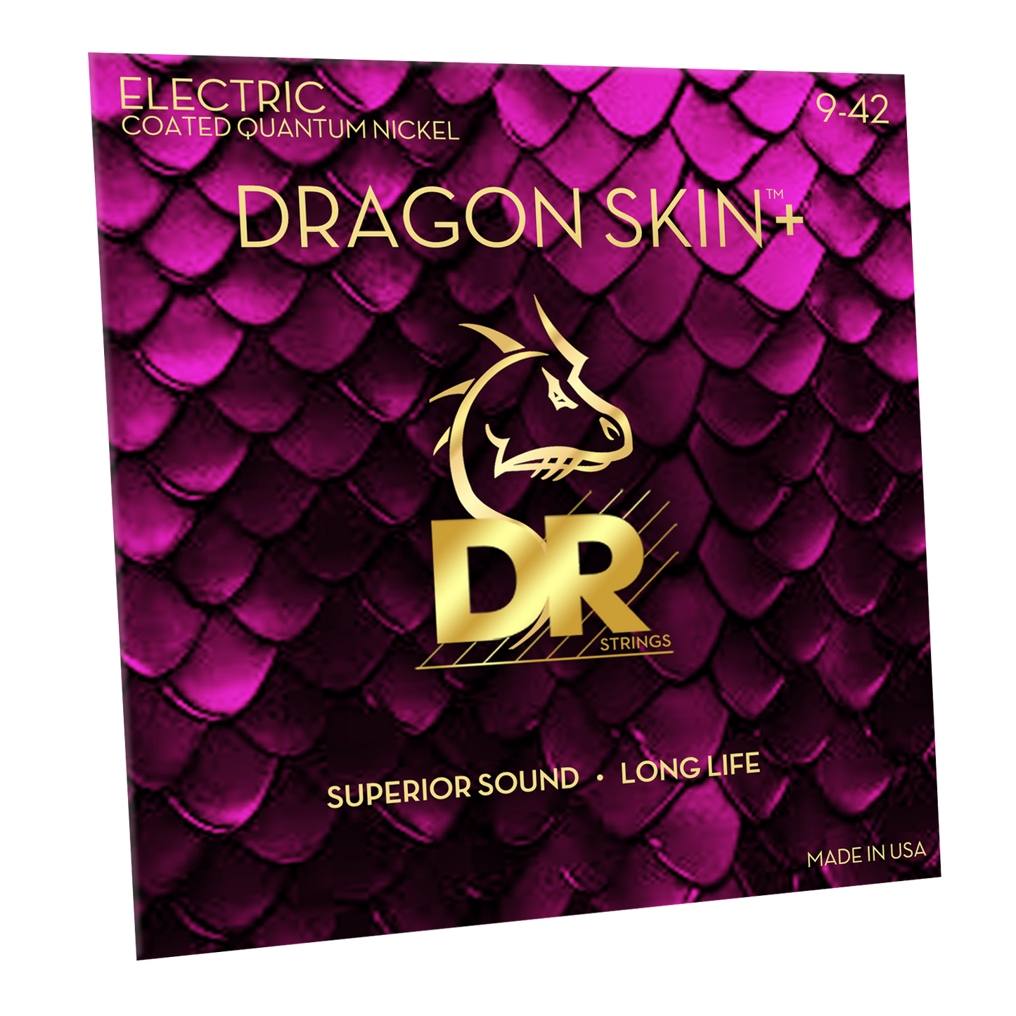 DR Strings DR DRAGON SKIN+ Accurate Core Coated Electric Guitar String Set - 09-42 Light DEQ-9