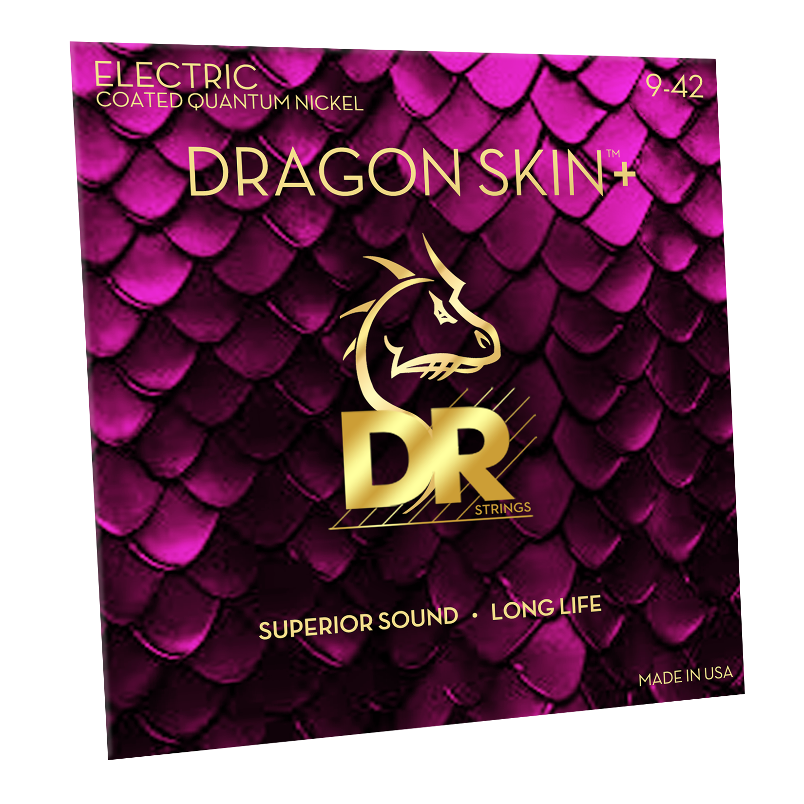 DR Strings DR DRAGON SKIN+ Accurate Core Coated Electric Guitar String Set - 09-42 Light DEQ-9
