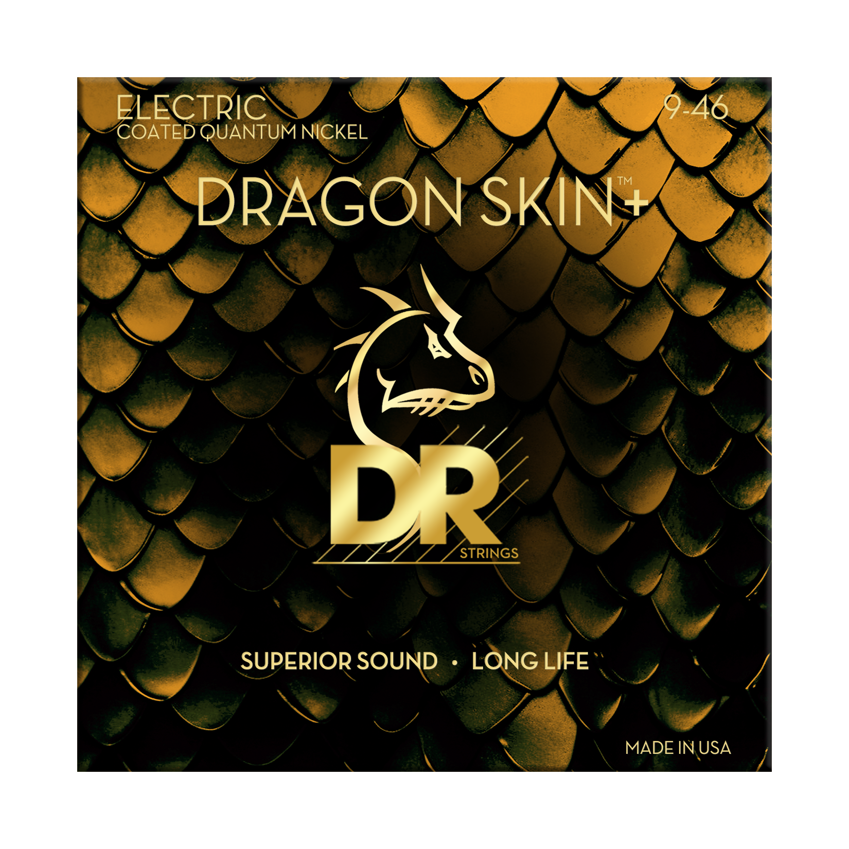 DR Strings DR DRAGON SKIN+ Accurate Core Coated Electric Guitar String Set - 09-46 Light/Medium DEQ-9/46
