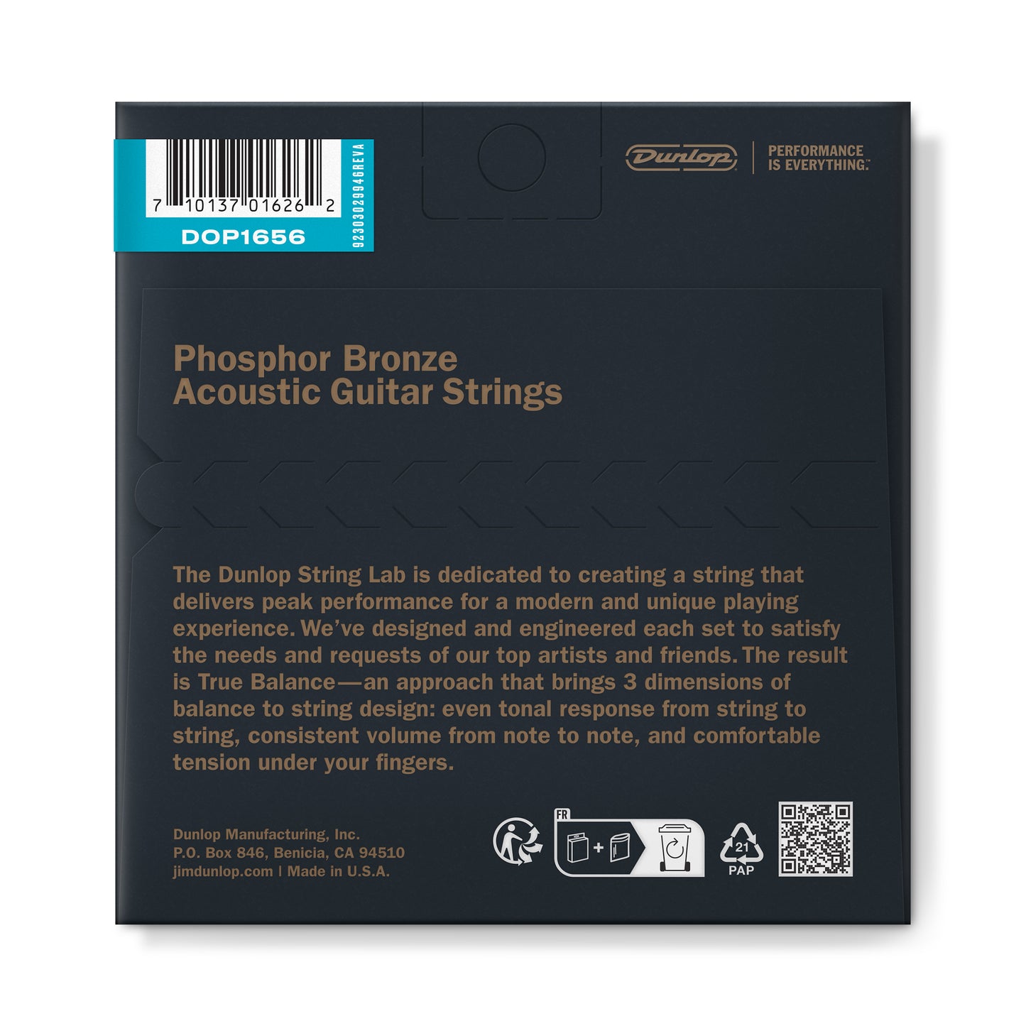 Jim Dunlop DUNLOP RESONATOR PHOSPHOR BRONZE ACOUSTIC GUITAR 06-STRING SET - 16-56 RESONATOR - DOP1656