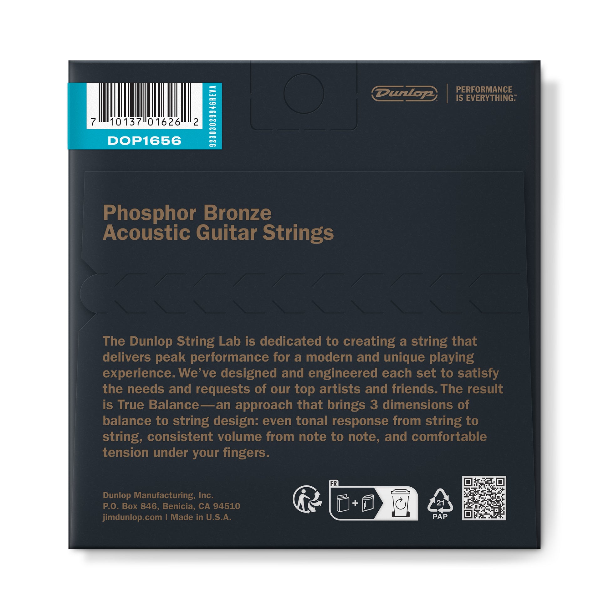 Jim Dunlop DUNLOP RESONATOR PHOSPHOR BRONZE ACOUSTIC GUITAR 06-STRING SET - 16-56 RESONATOR - DOP1656