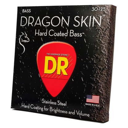 DR Strings DR Dragon Skin Coated Stainless Steel Electric Bass Strings Long Scale Set - 6-String 30-125 DSB6-30