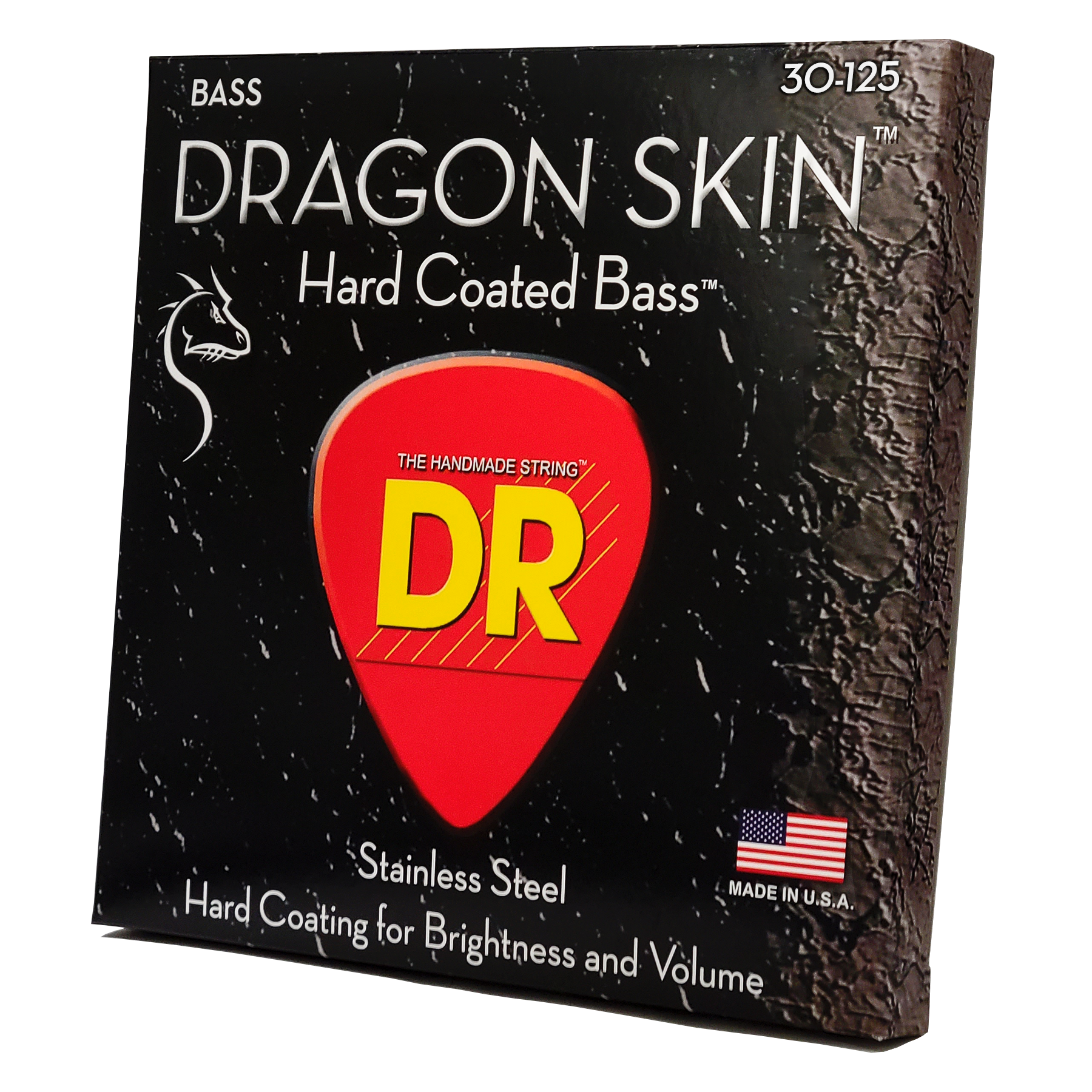 DR Strings DR Dragon Skin Coated Stainless Steel Electric Bass Strings Long Scale Set - 6-String 30-125 DSB6-30