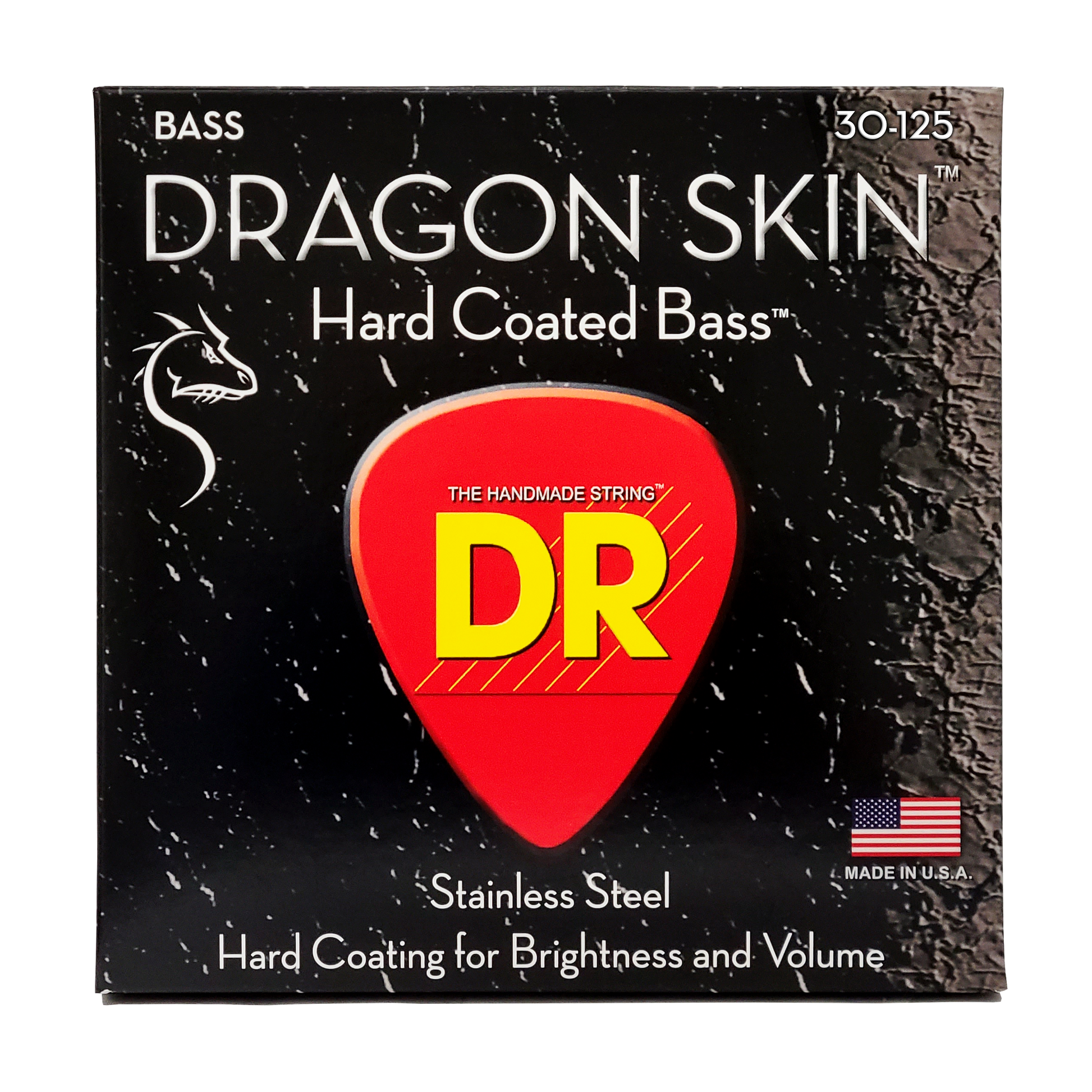 DR Strings DR Dragon Skin Coated Stainless Steel Electric Bass Strings Long Scale Set - 6-String 30-125 DSB6-30