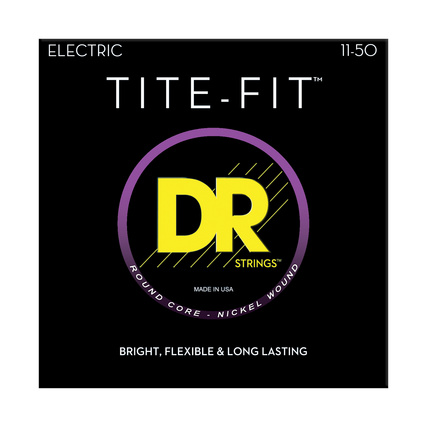 DR Strings DR TITE-FIT Nickel Plated Steel Electric Guitar String Set - 11-50 Heavy EH-11