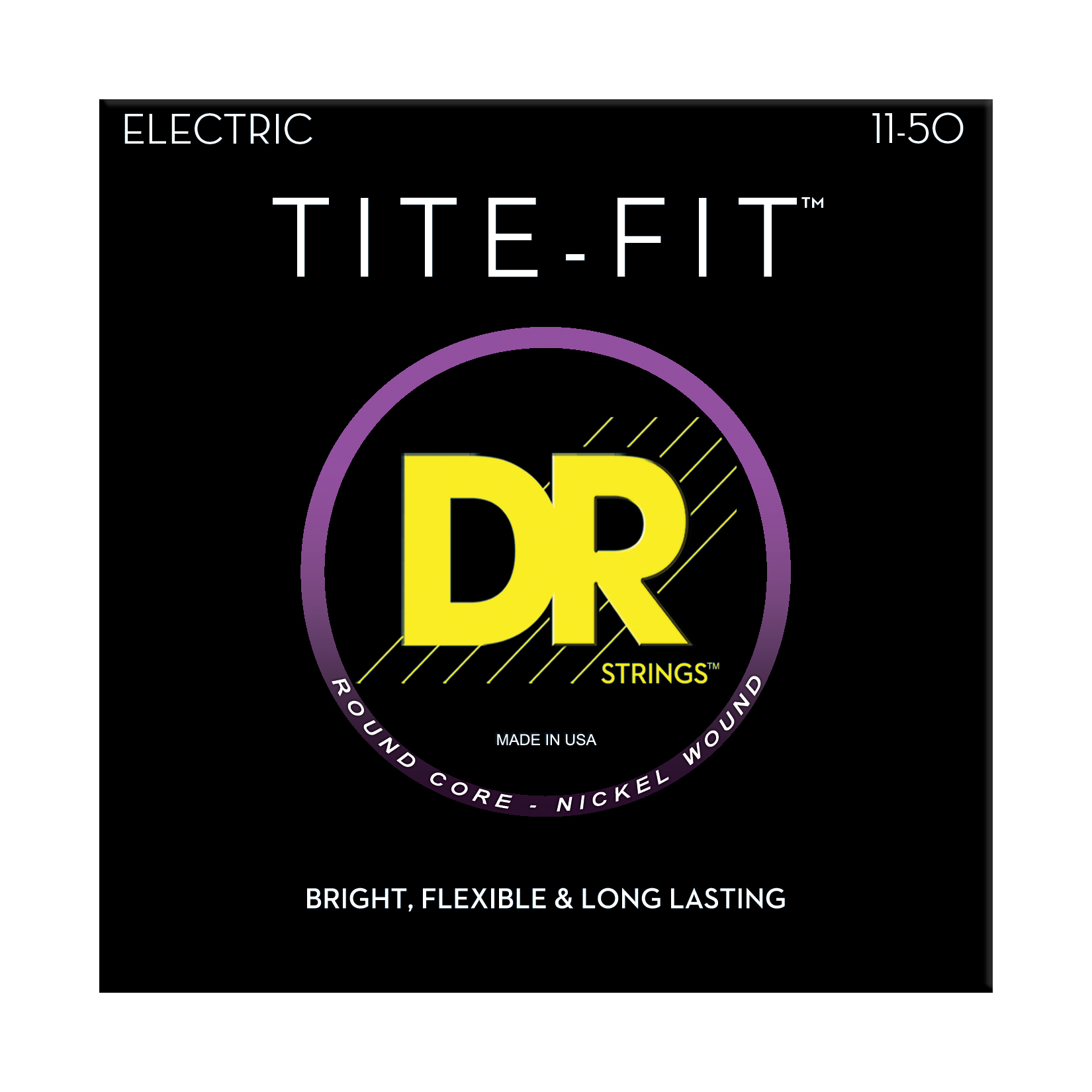 DR Strings DR TITE-FIT Nickel Plated Steel Electric Guitar String Set - 11-50 Heavy EH-11