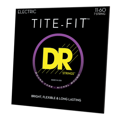 DR Strings DR TITE-FIT Nickel Plated Steel Electric Guitar String Set - 7-String 11-60 Heavy EH7-11