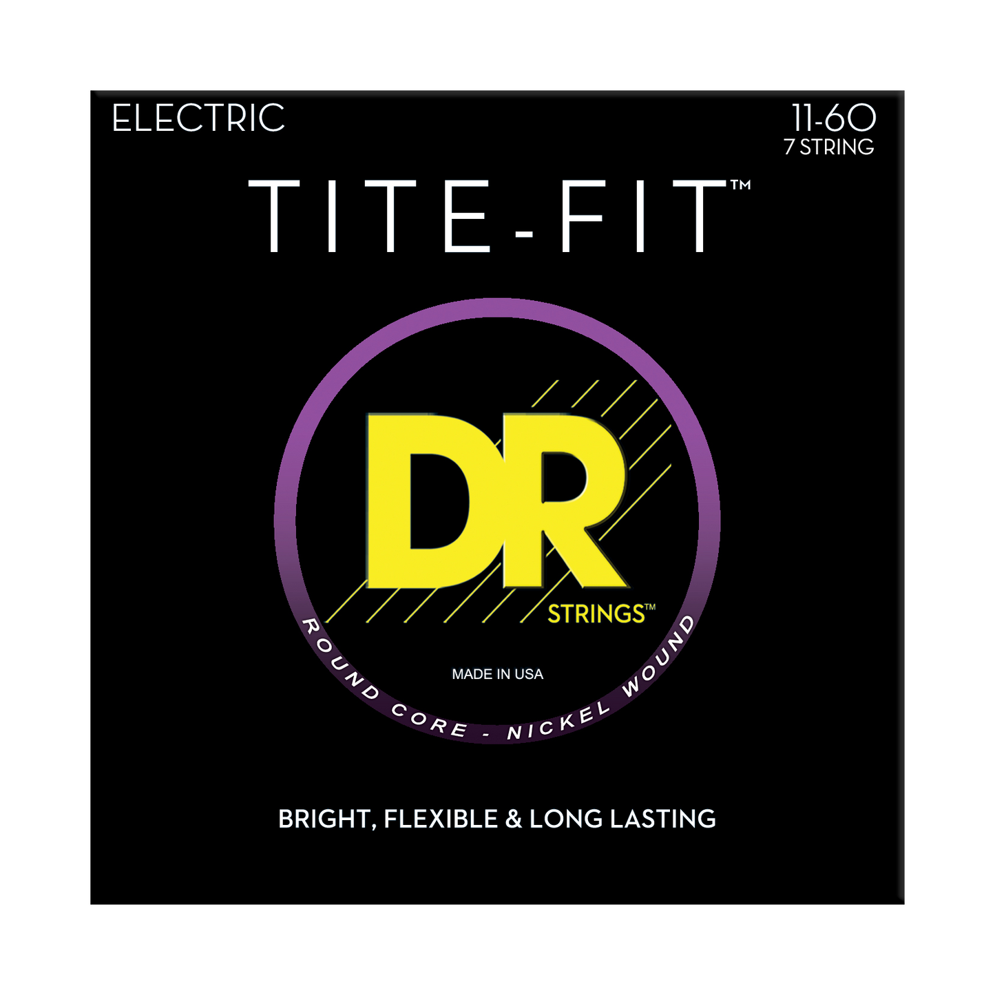 DR Strings DR TITE-FIT Nickel Plated Steel Electric Guitar String Set - 7-String 11-60 Heavy EH7-11