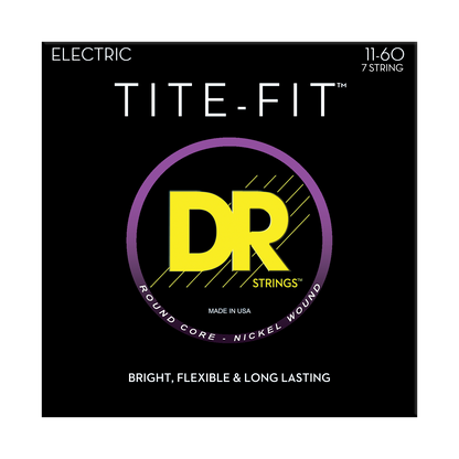DR Strings DR TITE-FIT Nickel Plated Steel Electric Guitar String Set - 7-String 11-60 Heavy EH7-11
