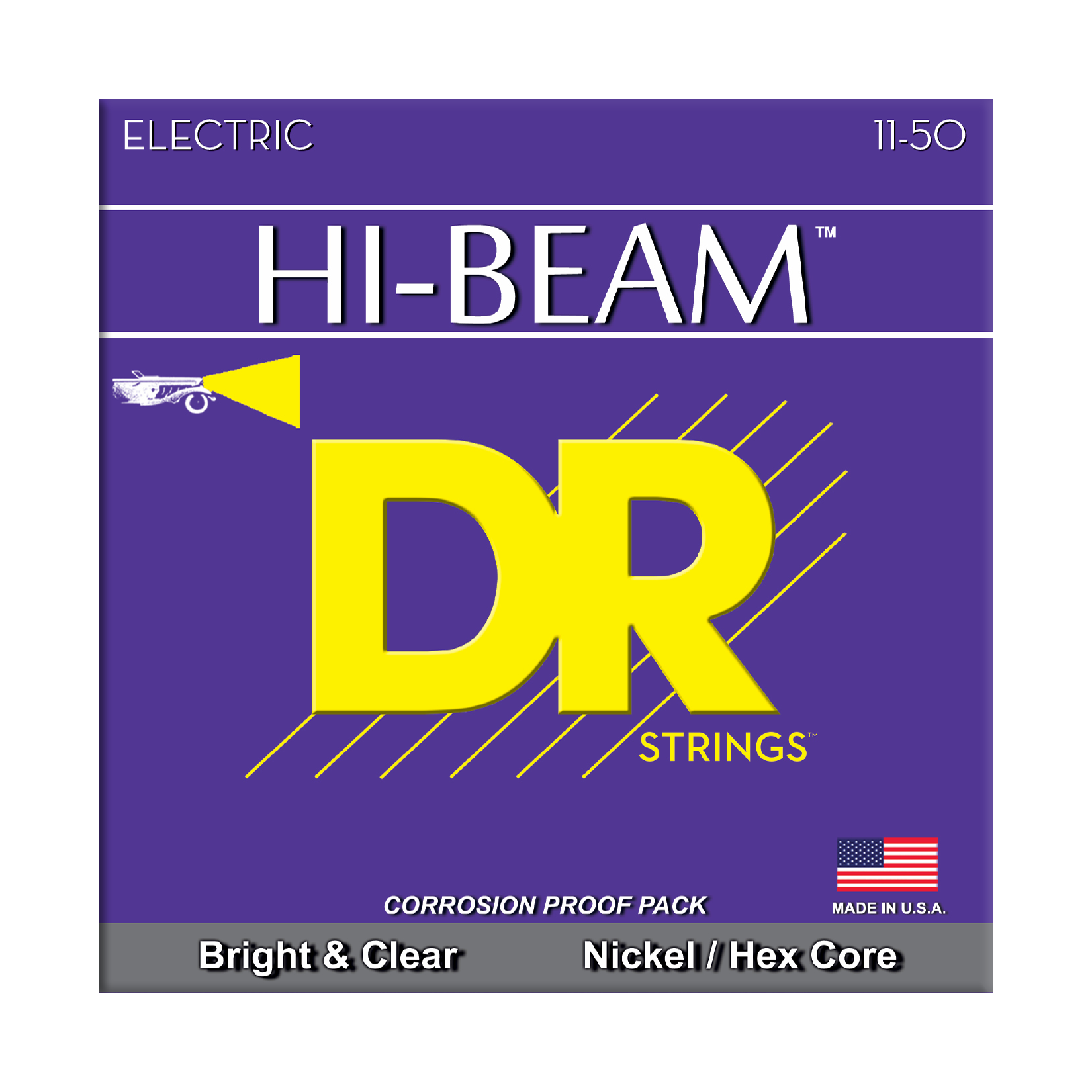 DR Strings DR HI-BEAM Electric Guitar String Set - 11-50 Heavy EHR-11