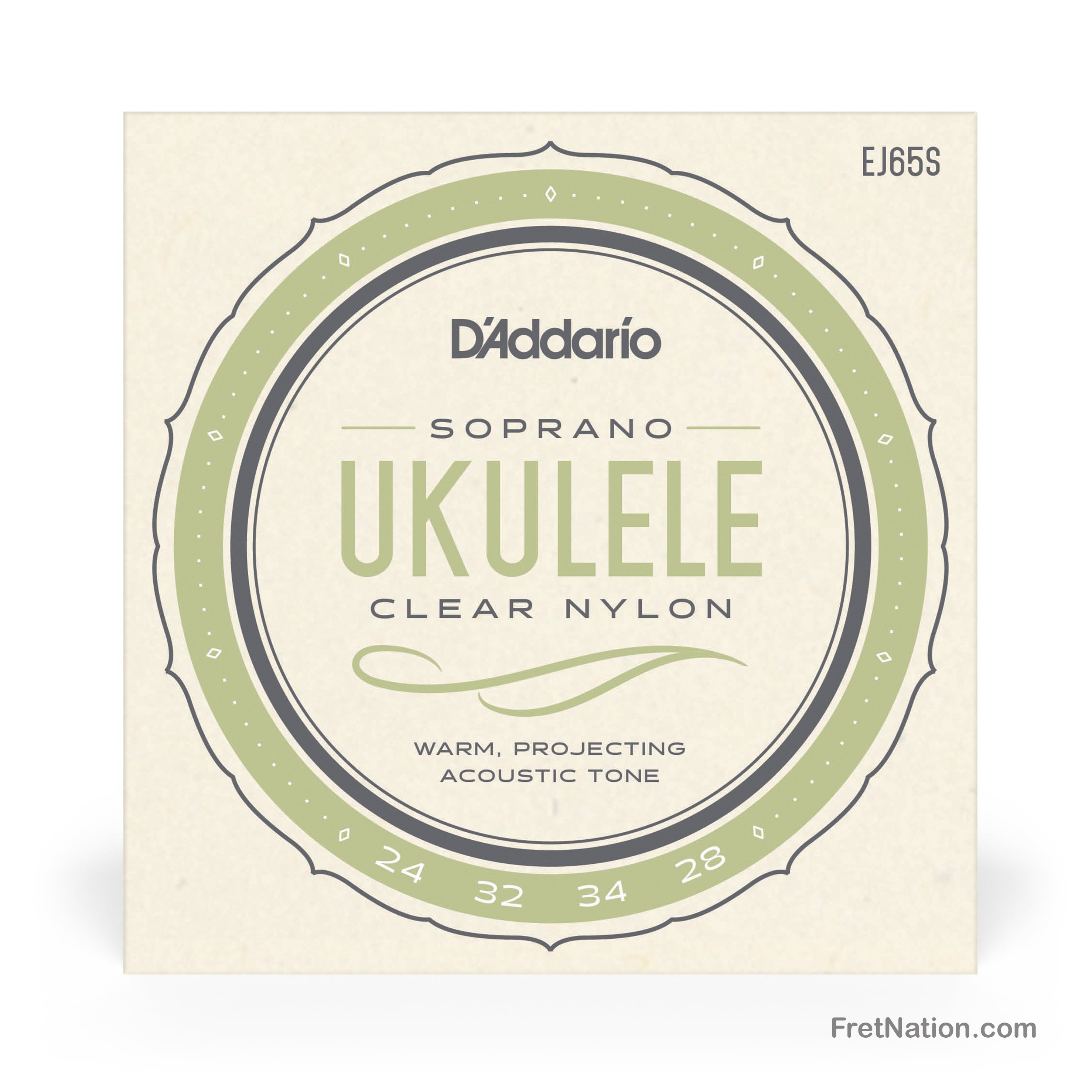 D'Addario D'Addario Pro-Arte Custom Extruded Nylon Ukulele String Set - 24-28 Soprano EJ65S