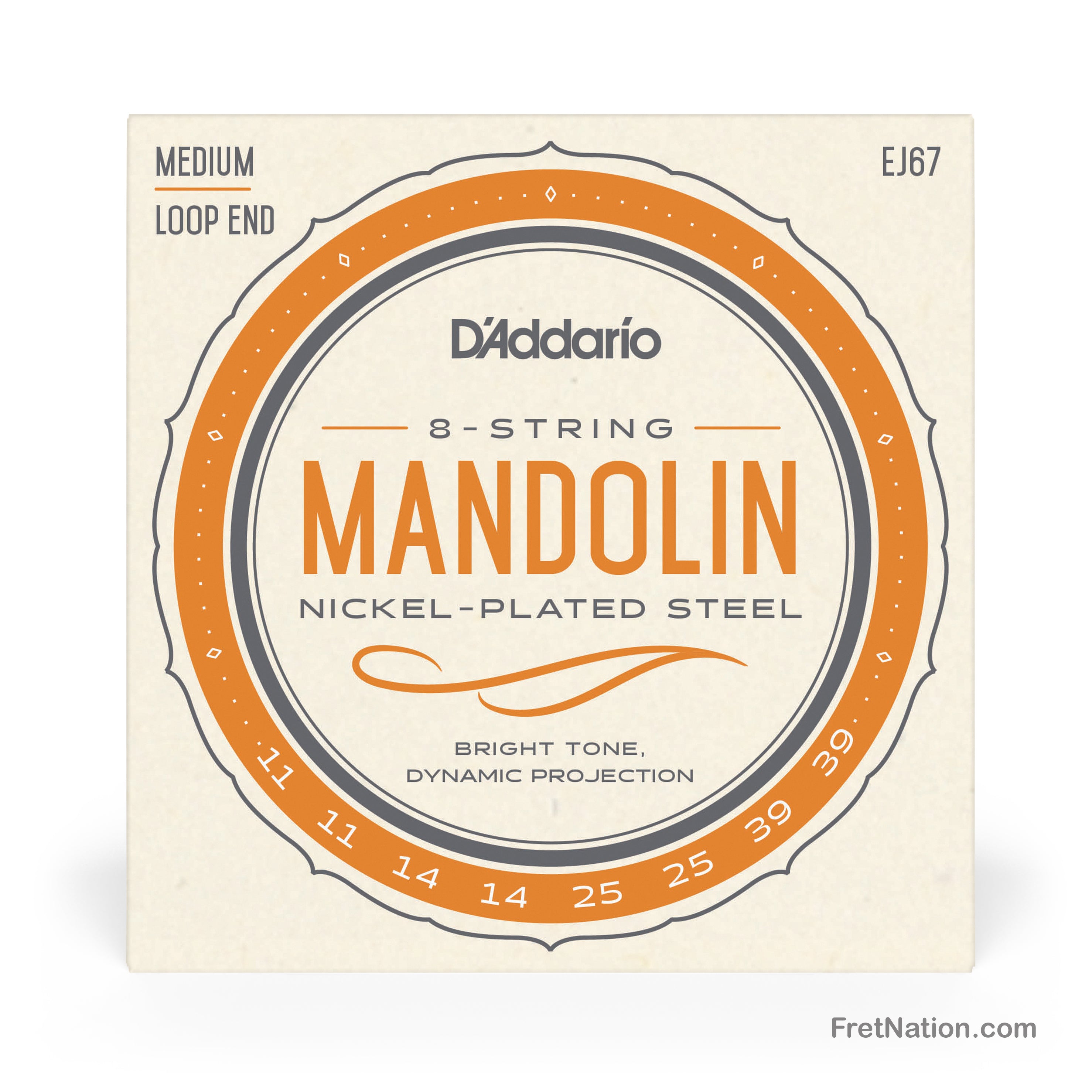 D'Addario D'Addario Stainless Steel Mandolin String Set - 11-39 Medium Ej67