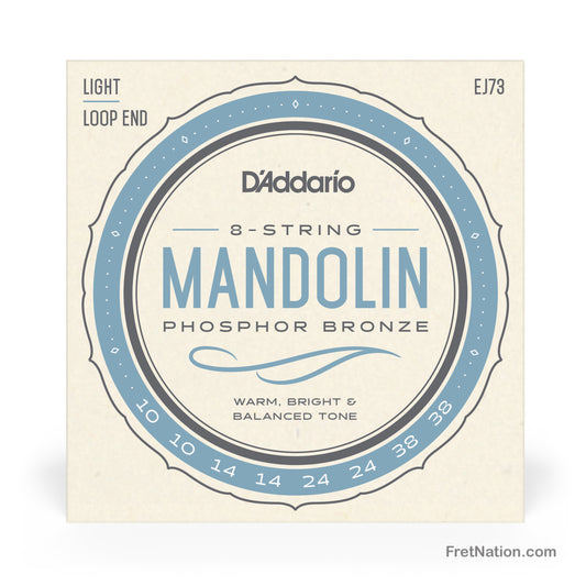 D'Addario D'Addario Phosphor Bronze Mandolin Strings - 8-String 10-38 Light EJ73