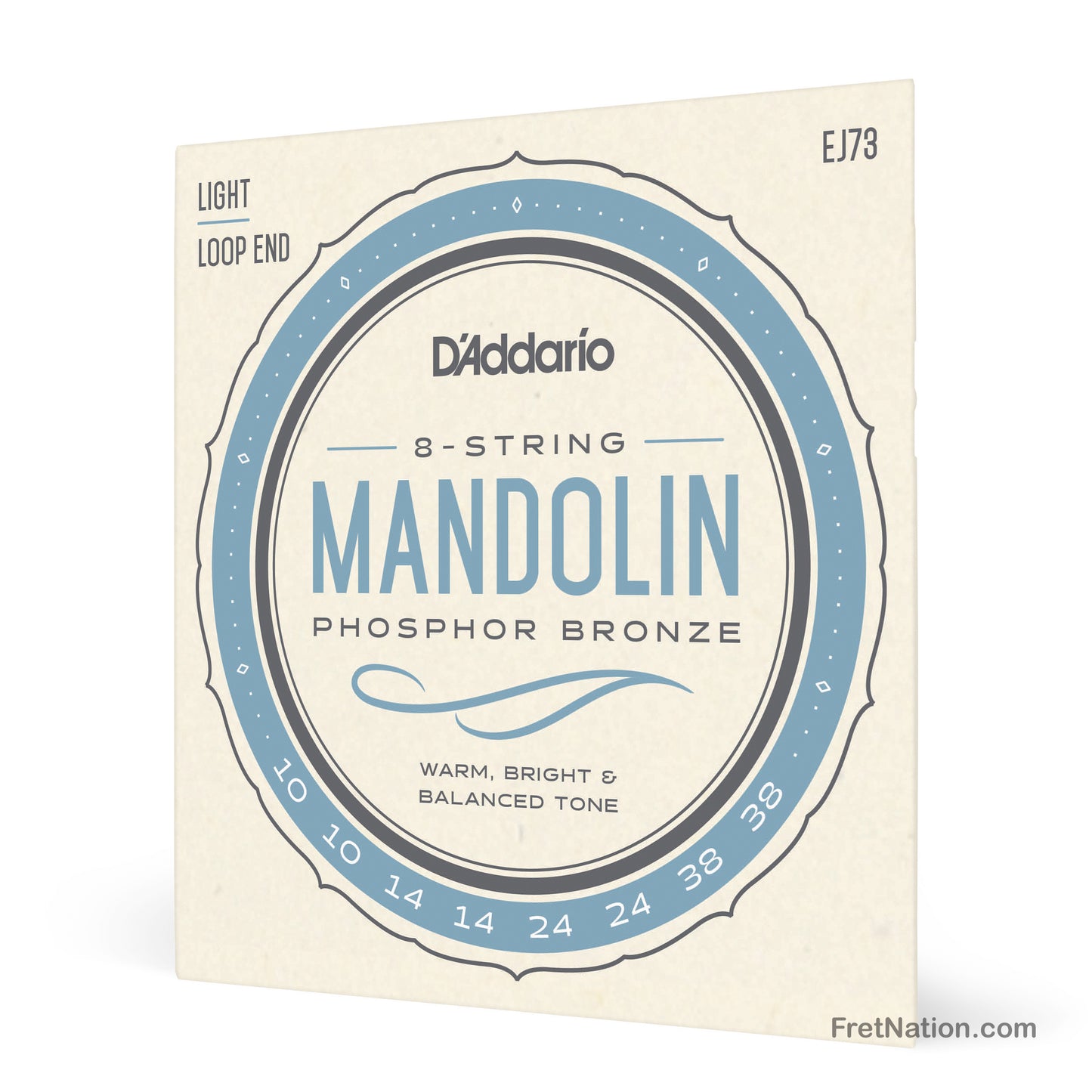 D'Addario D'Addario Phosphor Bronze Mandolin Strings - 8-String 10-38 Light EJ73