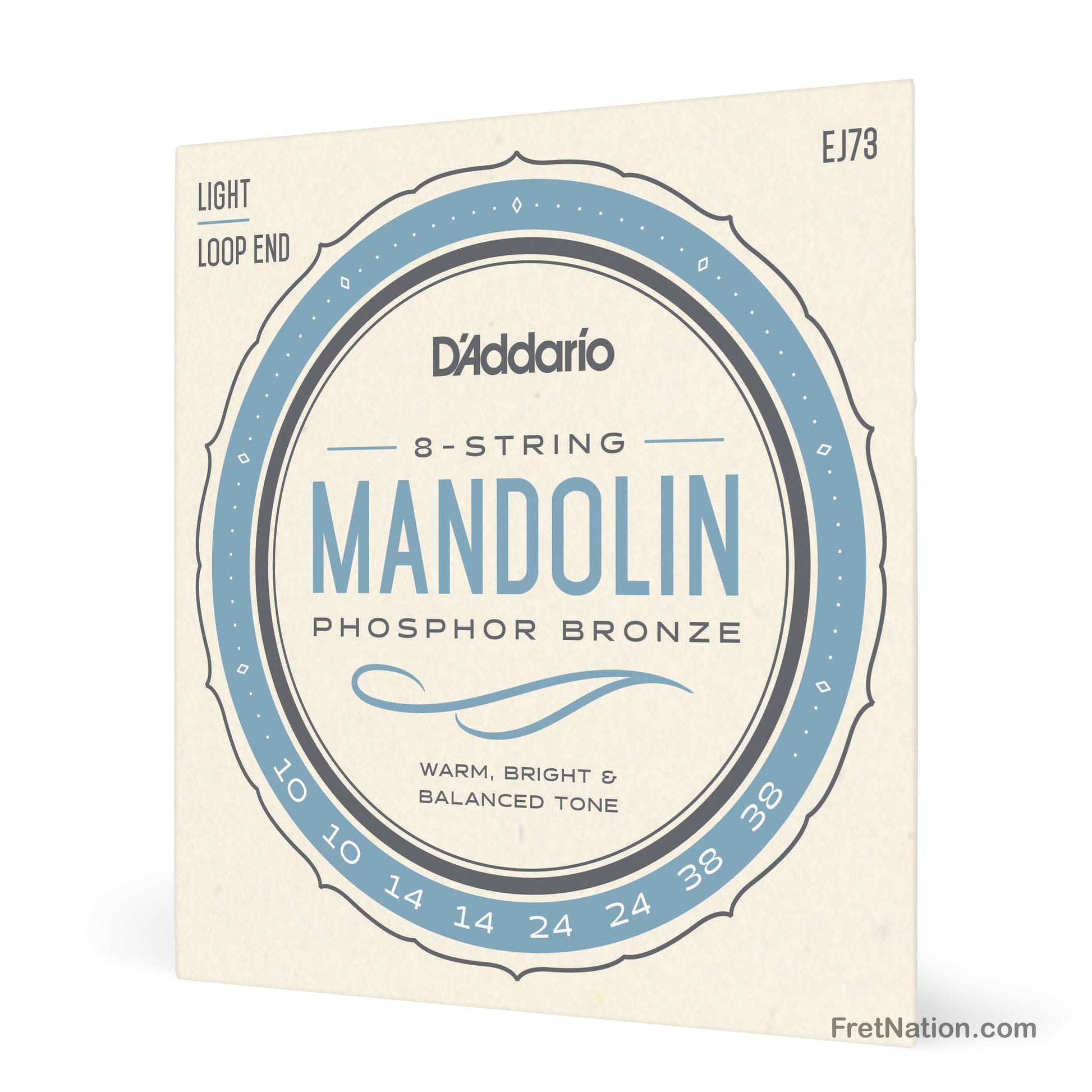 D'Addario D'Addario Phosphor Bronze Mandolin Strings - 8-String 10-38 Light EJ73