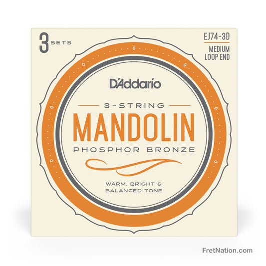 D'Addario D'Addario Phosphor Bronze Mandolin Strings - 03-Pack 11-40 Medium EJ74-3D