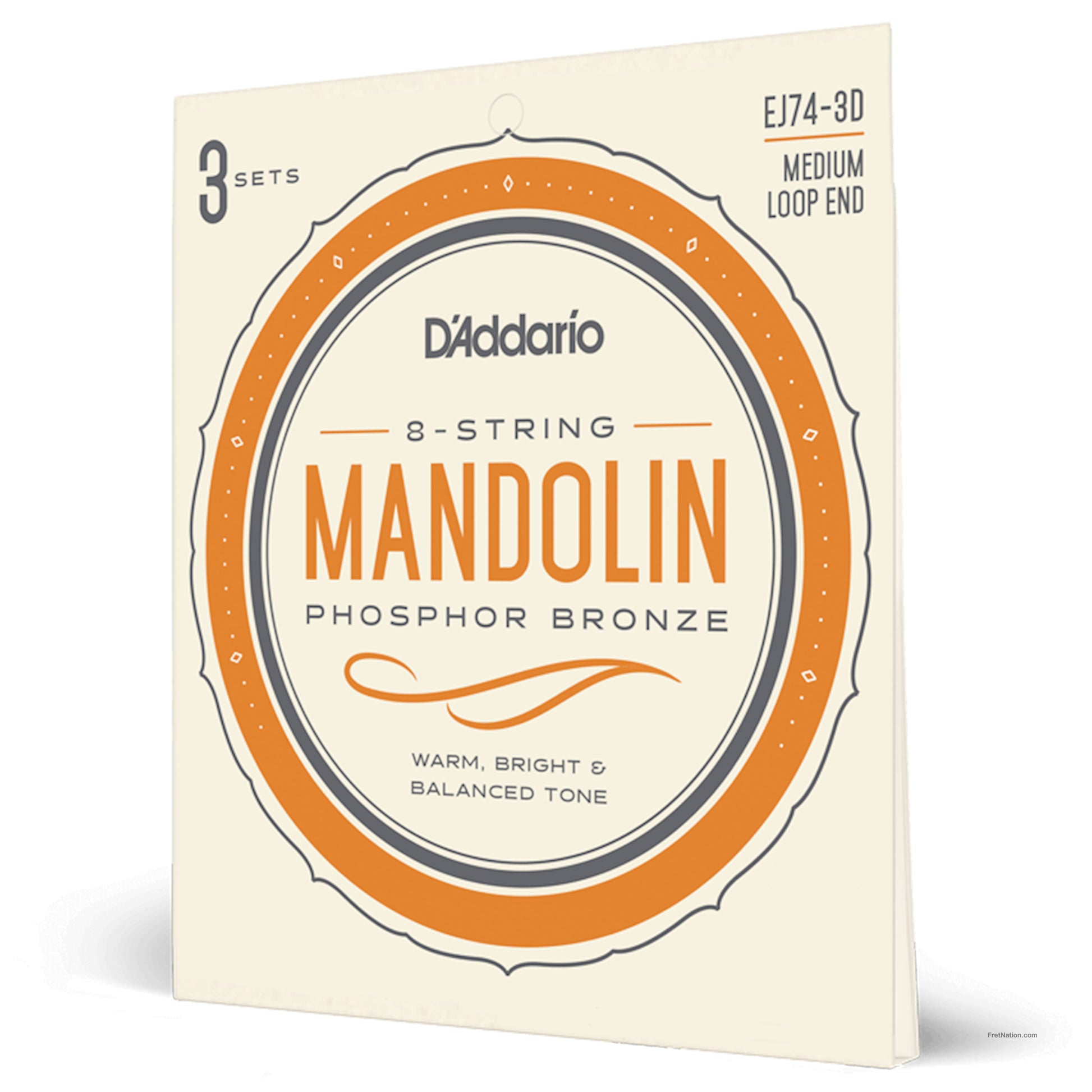D'Addario D'Addario Phosphor Bronze Mandolin Strings - 03-Pack 11-40 Medium EJ74-3D